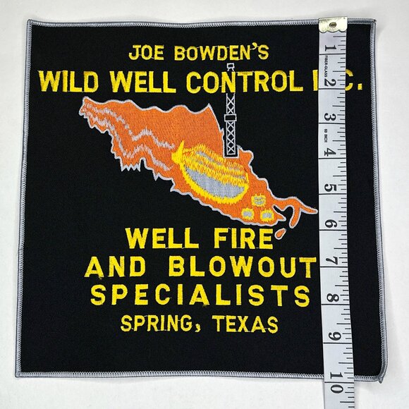 VTG Joe Bowden's Wild Well Control Inc. Spring Texas Large Back Patch 10"x10" - Picture 4 of 8